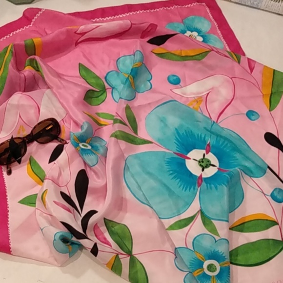 Adrienne Vittadini Silk Scarf - Picture 2 of 5